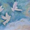 'Follow Me' 16"x40"x1.5" acrylic on gallery wrapped canvas with painting wrapped around sides  $400